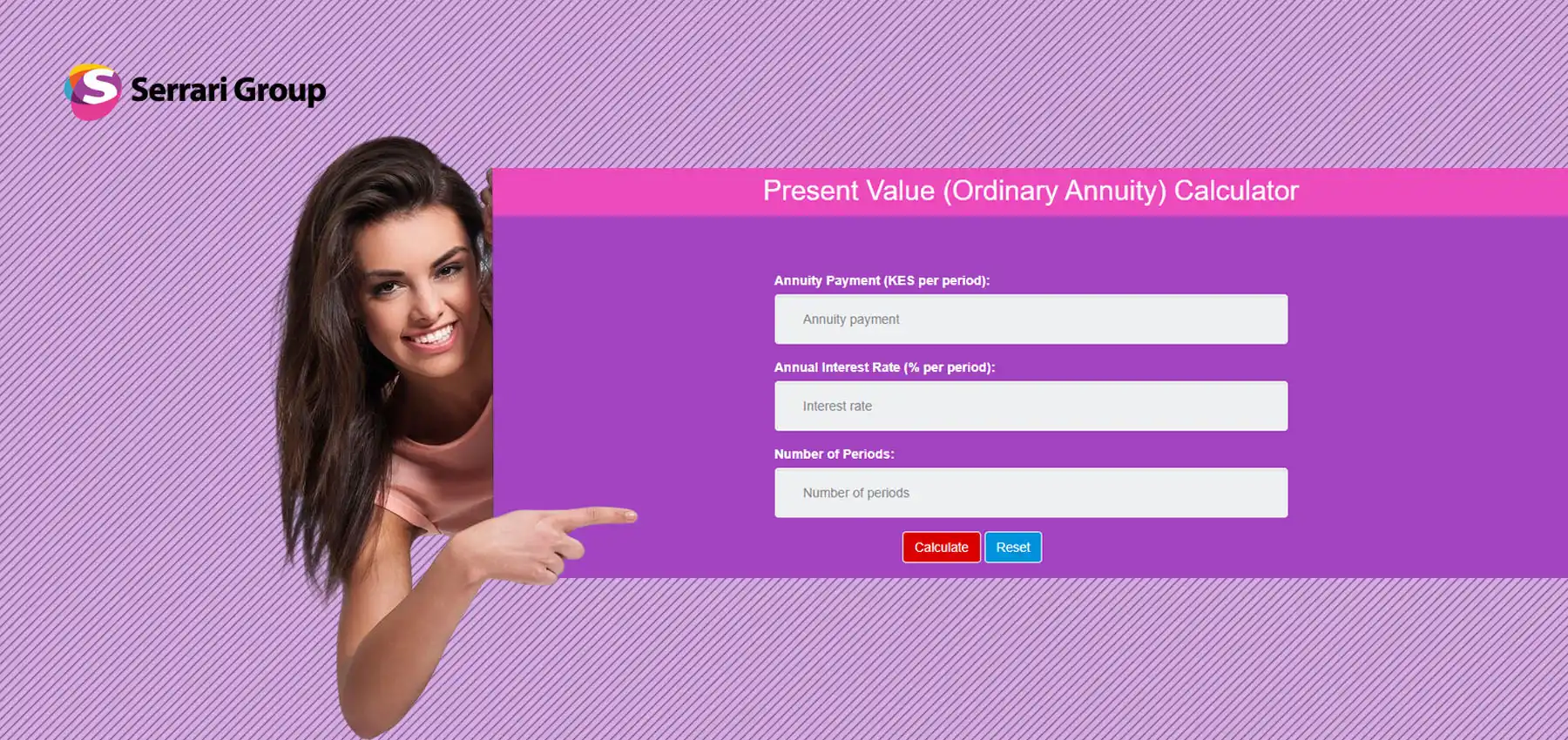 Present Value ordinary annuity calculator